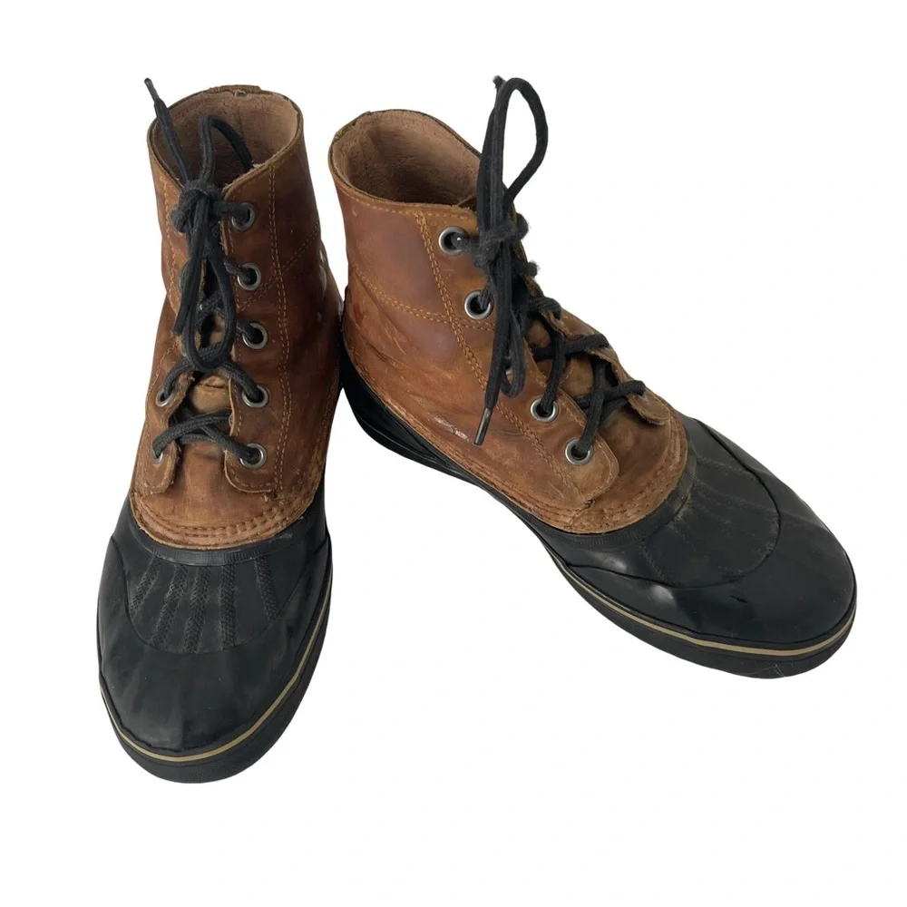 SOREL Mens Brown Leather Cheyanne Metro 1877421286 Lace Up size 10